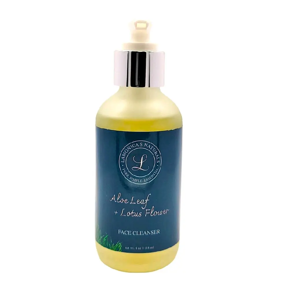 Lamonica's Naturals Unisex Gel Facial Cleanser Lotus Flower + Aloe Leaf Cleansing