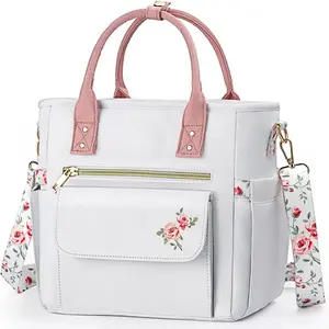 Deluxe Insulated Lunch Box Bag Women - Leakproof  Cooler with Multi Pockets Removable Strap for Work Picnic - Teacher Mothers Day Christmas Birthday Gifts