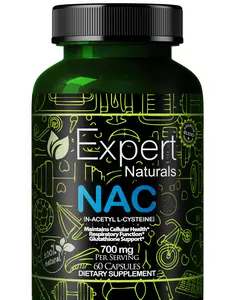 Expert Naturals NAC N-Acetyl L-Cysteine 700mg per Serving 60 Capsules for Kidney & Liver Health Support Natural Supplement