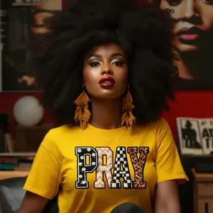 Christian “PRAY” Screen Print Transfer – Faith Inspirational Design