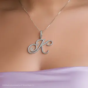 Custom Script Initial Necklace - Personalized Initial Necklace