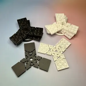 Modern Geometric Drink Coaster | Modern Black and White Coaster Set