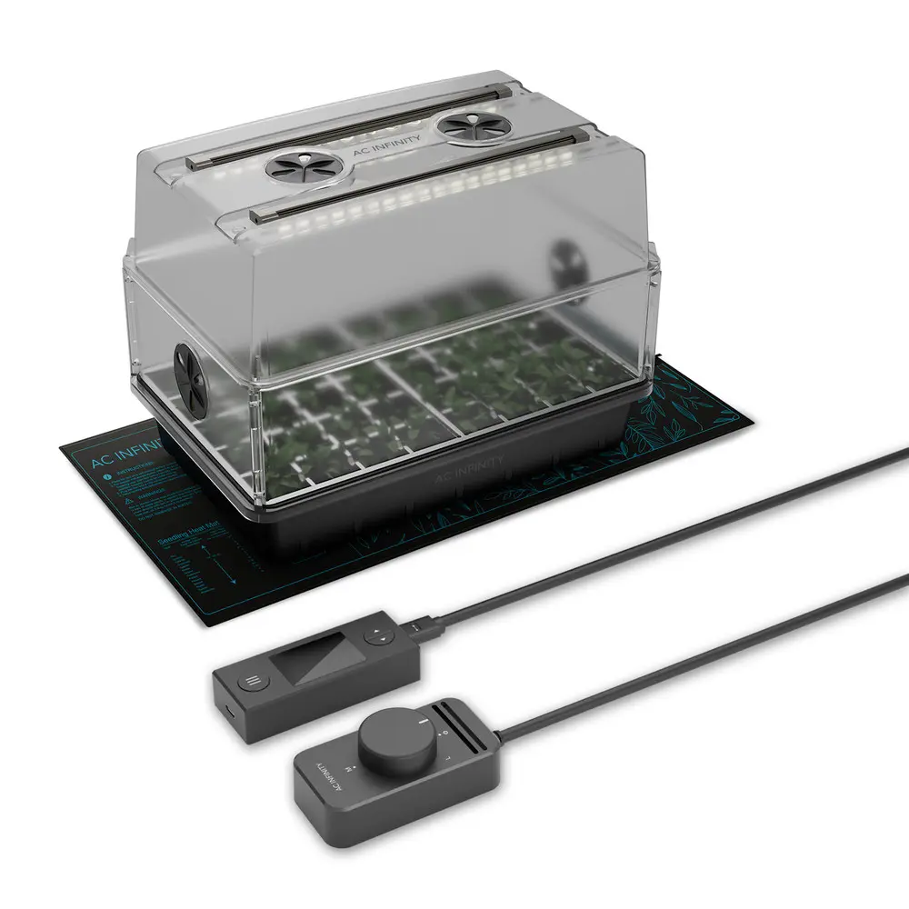 Heavy-Duty Humidity Dome 5x8 Kit with LED Lighting and Heating Mat