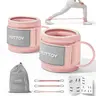 YOTTOY Women's Foam Padded Adjustable Ankle Straps with 3 Latex Resistance Bands (10-60 lbs) - Cable Machine Attachment, Workout Sets Women, 1 Quick-Start Exercise Guide, 1 Carry Pouch, At Home Gym Equipment, Leg & Glute Training Gear,outdoorfun