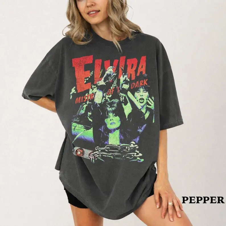 Comfort Colors Limited Elvira Movie Unisex Shirt for Men and Women 90s Horror Movie 1988 Tee, Scary Movie Shirt