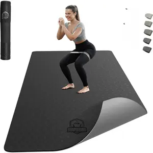 Large Yoga Mat - 72"x36"x6mm (1/4 inch), Extra Wide Non-Slip Exercise Mat for  Workout, Yoga, Pilates & Stretching, Durable & , Includes Bonus Resistance Bands & Carry Bag
