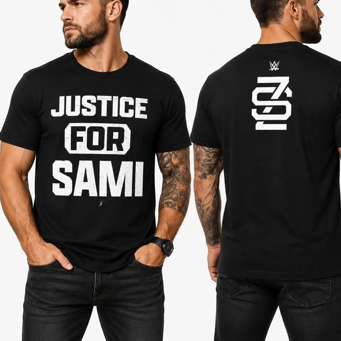 Sami Zayn Justice For Sami T-Shirt, Wrestling Graphic Tee, Underdog Fan Shirt, Pro Wrestling Inspired Gift, Unisex Black T-Shirt