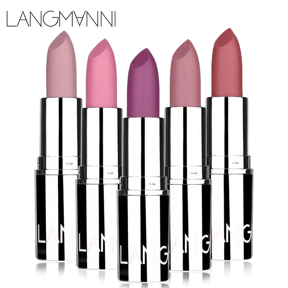 8-color matte silver lipstick, non-transferable lipstick