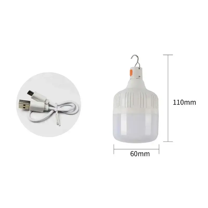 4-Pack LED Camping Lanterns, USB Rechargeable & Dimmable Compact ABS Hanging Lights with Hook for Hiking, Campfire, BBQ Party & Emergency Prep, Outdoor, Hiking / Light Outdoor, Light Up Your Space