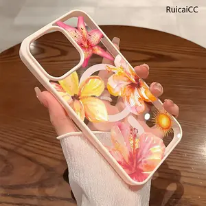 Premium Magnetic Phone Cases for iPhone11/12/13/14/15/16//17/Air/promax/Plus Pink floral arrangement y2k cased MagSafe Ready, Anti-Fall, Springtok and Ultra-Thin Design | Perfect for Everyday Use Protector Screen Protector Aesthetic Resistance