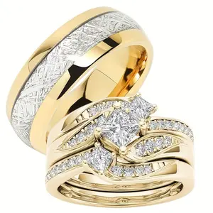 Couple Rings Fashion Design Ring Jewelry Love Girlfriend Boyfriend Souvenir Valentine Father Mother Anniversary Engagement Wedding New Year Christmas Halloween Birthday Gift