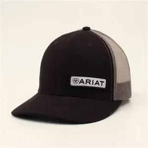 Ariat Unisex Richardson 112 Embroidered Eyelets Black Mesh Back Snapback Baseball Cap Patch Hats