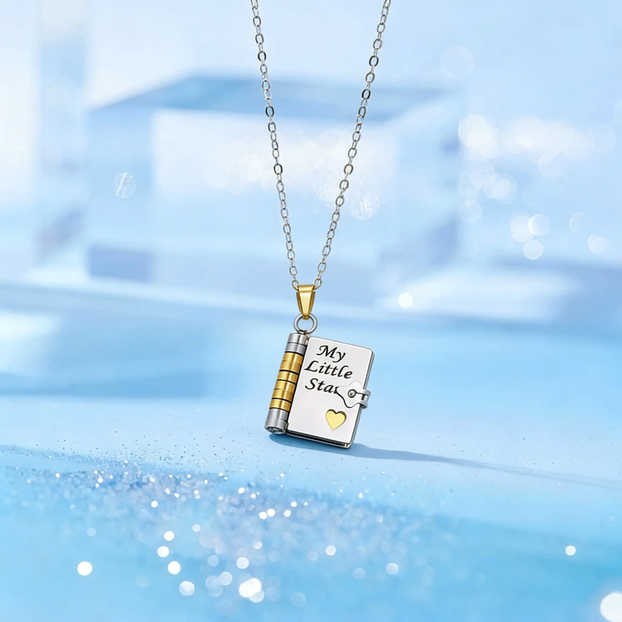 For Daughter/Son the "My Little Star" book-shaped necklace - an excellent gift choice for the graduation season. Crafted from rust-resistant 316 stainless steel, it is a meaningful graduation gift for your daughter/son.