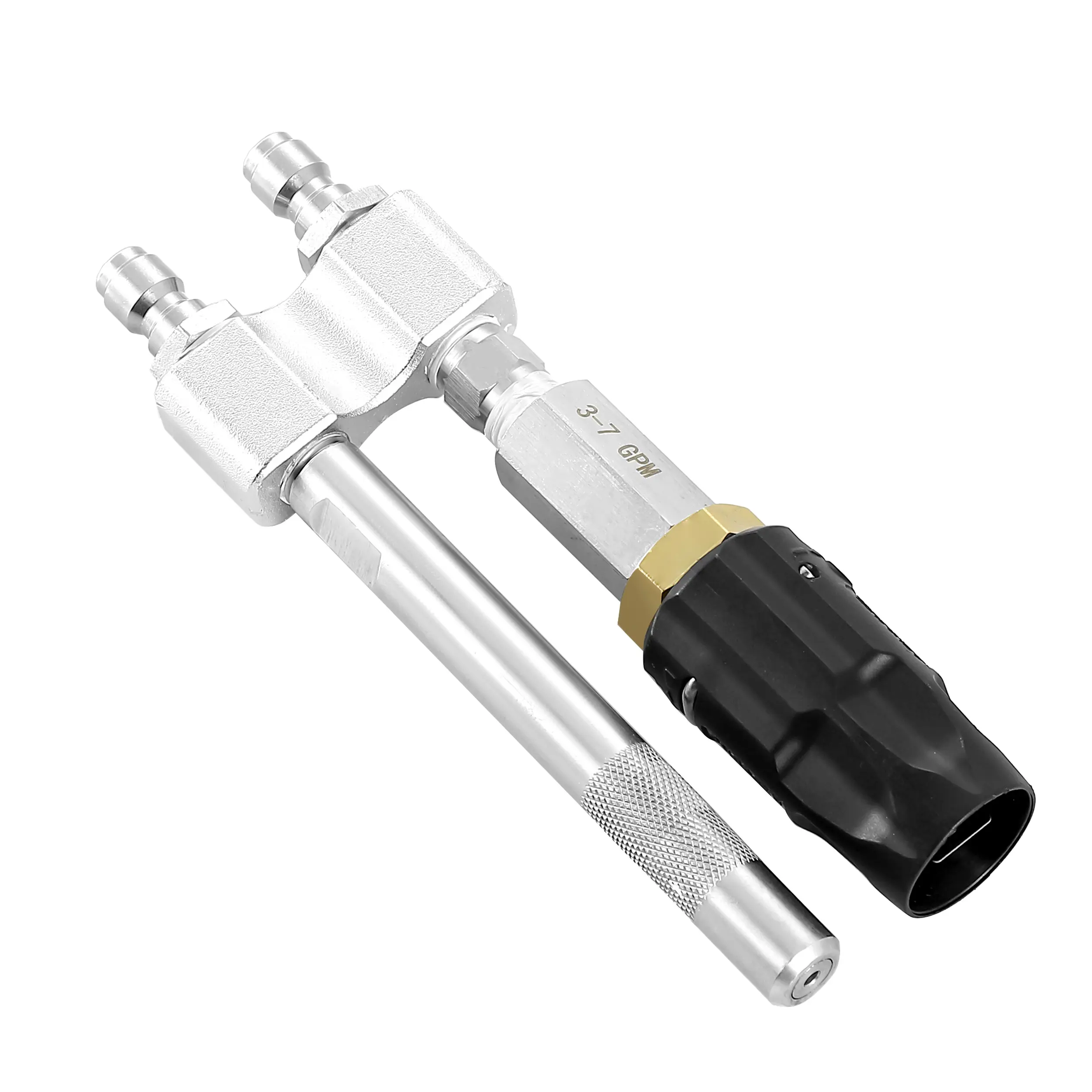 EASYBRO M5 Twist Nozzle for Pressure Washer Adjustable Long Range Shooter Tip 3-7 GPM High Reach Soap Nozzle with 1/4" Quick Connect Downstream Soft Wash Nozzle Durable Garden Hose