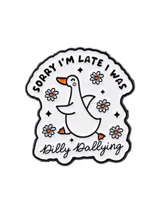 1pc Funny Cute Enamel Pin Lapel Pins Badges On Backpack Women's Brooch Bouquet Daisy Pin Clothes Gift Jewelry Fashion