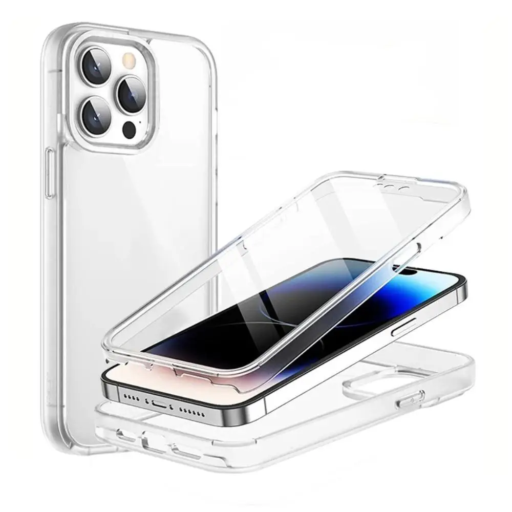 Clear Phone Case, 1 Count Anti-drop Smartphone Protective Cover, Shockproof Phone Cases Compatible with iPhone X XR 11 12 13 14 15 16 Pro Max Case iPh