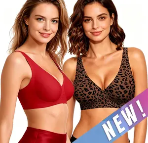 Jelly Wireless Womens Comfortable Wireless Bras Push Up Bralettes Seamless Tshirts Bras Deep V Everyday Bras