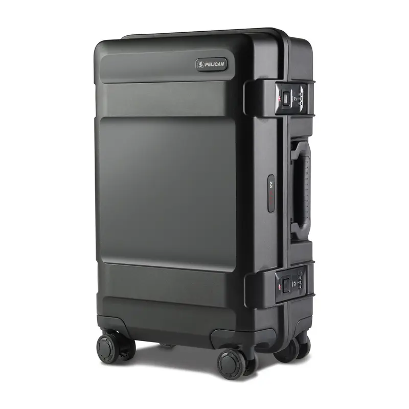 Pelican ATX 22 Rolling Hardshell Carry-On Travel Luggage Bag - 30L Synthetic, Shockproof, Anti-Theft, TSA Approved 4-Wheel 360 Rotation Wheeled Luggage, Airline-Compatible (22in x14in x9.1in) for International Travel, Travel Luggage Bags, Luggage With Whe