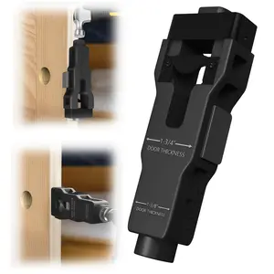 Door Latch Mortise Tool, Automatic Positioning Lock Installation Kit, Fits 1-3/4 Inch and 1-3/8 Inch Doors, Precision Woodworking Tools