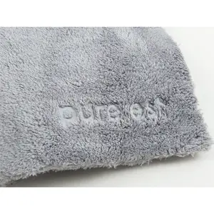 PURE:EST No-Edge Microfiber Towel 16"x16" Grey