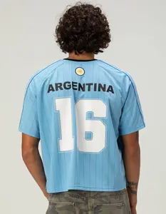 RSQ Mens Argentina Baggy Crop Soccer Jersey