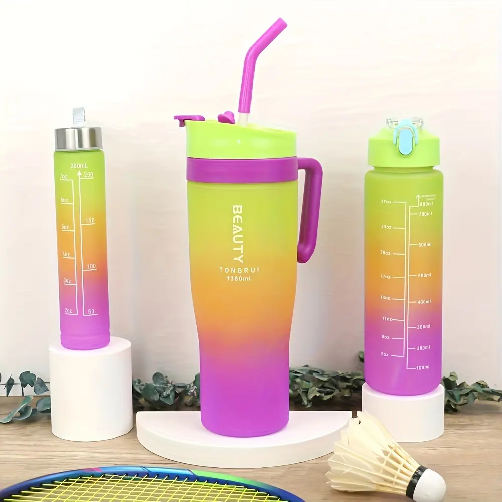 Gradient Yellow Purple Three-Piece Set