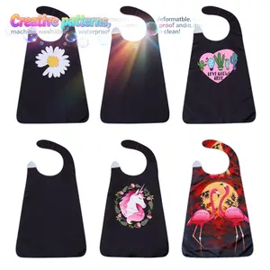 Unisex Adult & Child Bib, 15 Colors Available, Waterproof Reusable Adjustable, Ideal for Men and Women Dining