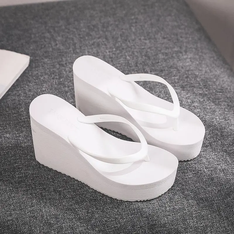 Women's Slip On Platform Sandals, Chic Open Toe Wedge with a Soft Upper and 10cm High Heel, Comfortable Shoe for Street Wear