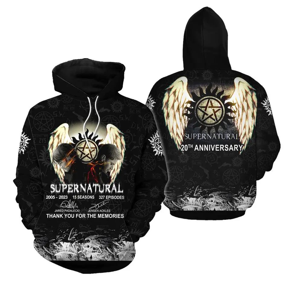 Tv Series Supernatural 3D Print Hoodie Tour