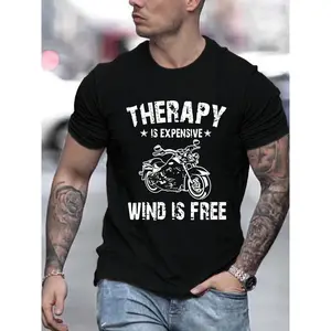 Men's Round Neck T-Shirt, Relaxed Fit Minimal Graphic Streetwear Top in Soft Cotton, Breathable for Summer, Tshirt