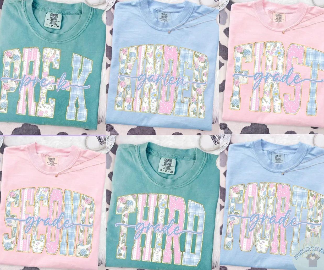 Comfort Colors Back To School Teacher Shirt, Retro Floral Teacher Gift Tee, Pre-K Kindergarten 1st 2nd 3rd 4th Grade Shirt, Teacher Appreciation Gift jun29