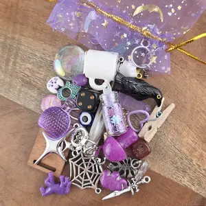 ColorSpell Collection Limited Edition Charm Casting Kit 40 Curated Divination Charms in Organza Bag for Intuitive Readers & Witchy Gift-Giving