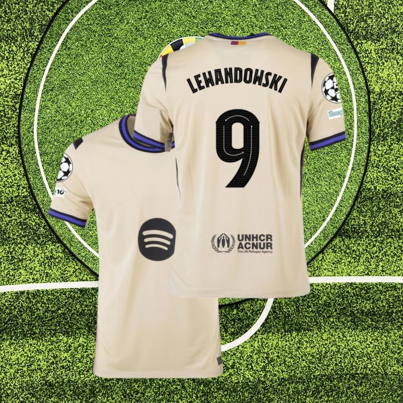 La Liga 2025-26 Away Kit Raphinha #11 Fan Edition Adult Red Blue Short-Sleeve Breathable Quick-Dry Soccer Jersey