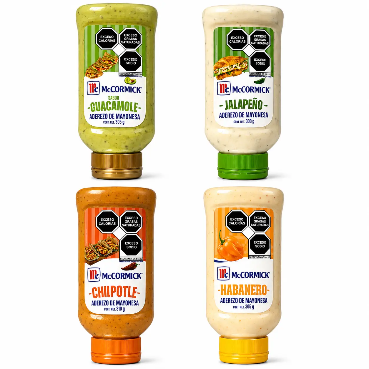 Aderezo de Mayonesa McCormick Mexicanas (Escoge Sabor) 300-310 g | McCormick Mexican Mayonnaise Dressing – Jalapeño, Guacamole, Chipotle or Habanero – 300–310 g