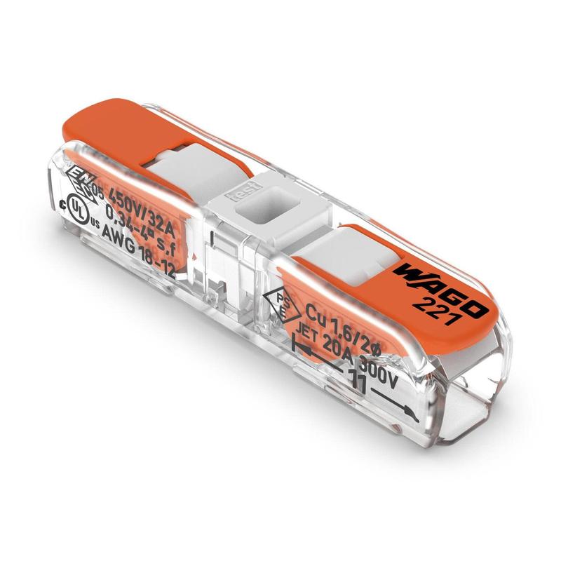 WAGO 221 LEVER-NUTS 90pc Compact Splicing Wire Connector Assortment with Case