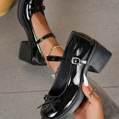 School Graduation Heels Graduation Shoes Closed Toe LS] Close