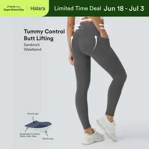 Halara UltraSculpt High Waisted Butt Lifting Tummy Control Pocket Shaping Workout Leggings #SwimWeek