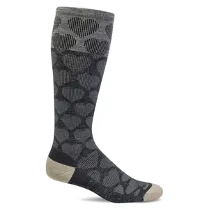Sockwell Women's Heart Throb  Moderate Graduated Compression Socks M/ L - Charcoal