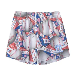 Unisex All-Over Print Mesh Sporty Sports Shorts, Ideal for Adult Baseball and Bubble Gum-Themed Wear