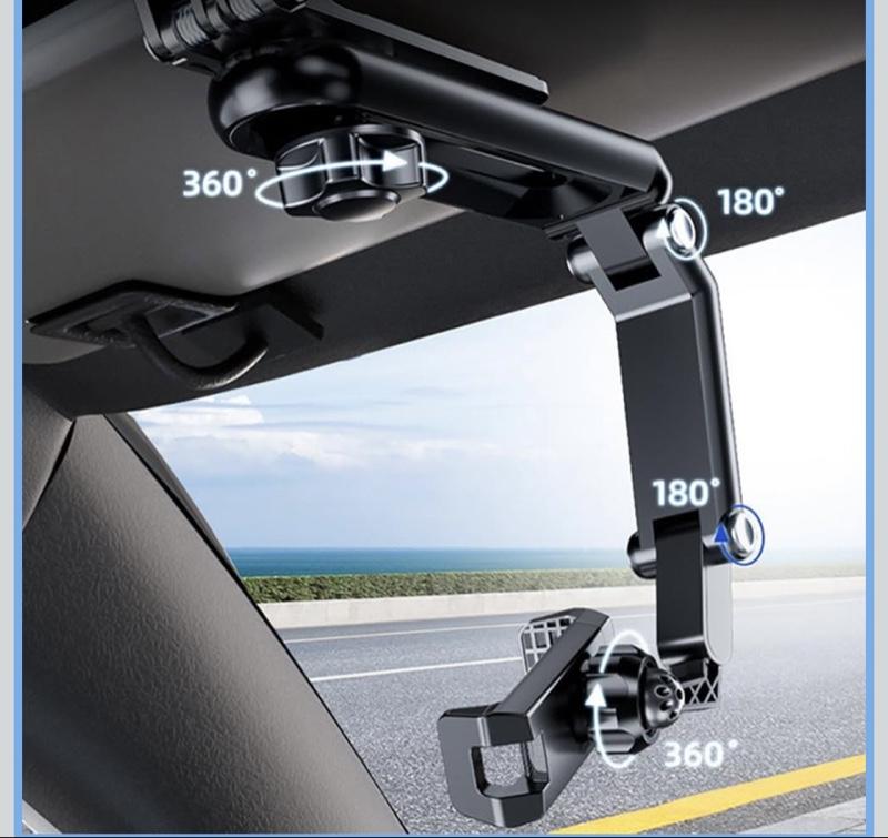 Rotating Multi-Function Sun Visor Phone Holder for Cellphone & Smartphone Secure Mounting Solution