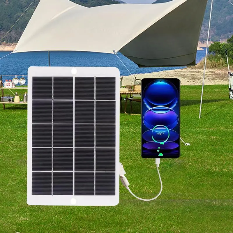 Portable Solar Panel Set, 1 Set Outdoor Camping Hiking Equipment, Foldable & Durable Solar Panel Charger for Outdoor Phone Charging