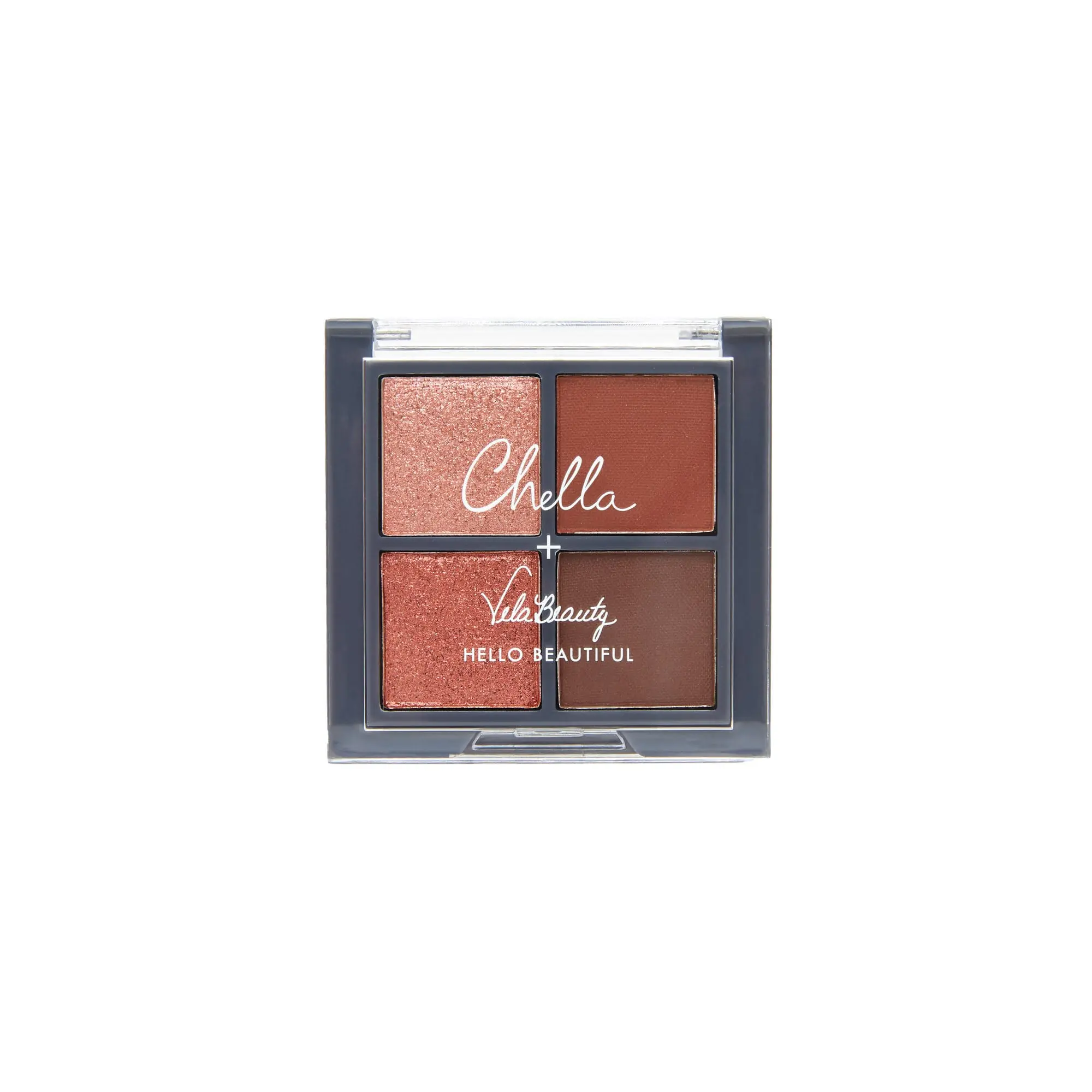 Chella Blushing Rose Eyeshadow Palette, Nourishing & Creamy Shade Formula with Vitamin E, 4 Matte & Pearl Shimmer Finishes, Cruelty Free & Refillable, 3.8g