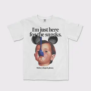 FEEGO I'm Just Here For The Snacks T-shirt, Fast Past, Funny Magic Kingdom Graphic Tee, Shape Unisex Shirt shirts for men gifts for boyfriend mens clothing merch for men