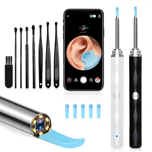 Ear Wax Removal Set with Wireless Smart Ear Camera and Light, Wireless Ear Cleaner with 5 Spoons and App Guide for iOS/Android - Ear Hygiene Care, Ideal Gift for Adults and Teens, Earwax Removal Kit(Valentine's Day/Holiday/Birthday Gift)
