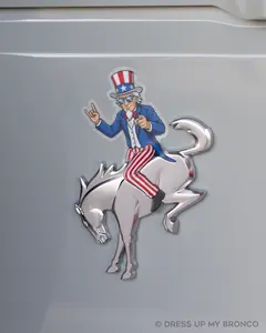 🇺🇸🤘 Uncle Sam Approves — Bronco Emblem Vinyl Decal (4th of July Edition)