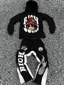 Unisex Casual Sportswear Set, 2 Piece Hoodie & Pants, Long Sleeve Street Style, Perfect Gift for Men Women Fall Winter Wear, Streetwear Tracksuit Set