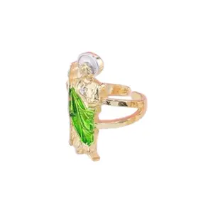 Gold Laminated 14k San judas Ring Rings for Men and Women