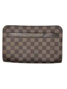 Pre-owned Louis Vuitton Canvas Clutch Ebene St. Louis Perfect For Daily Use