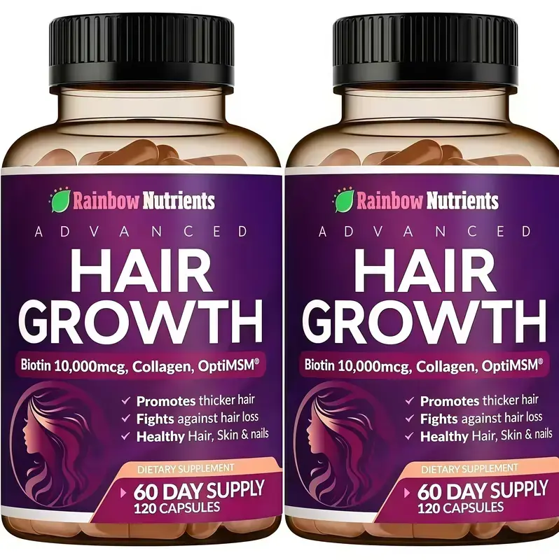 Hair Growth Vitamins for Women I Biotin10,00Omcg,Collagen, go MCT, Saw PalmettoI Naturally Regrow Stronger & Healthier Hair,Skin and Nails IStops Hair Loss I60 DaySupply
