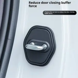Car Door Lock Silicone Protective Cover Universal Sound Insulation Thickened Anti Collision Pad Rust Proof Accessories Door Lock Shock Absorber Bumper Cushion Set